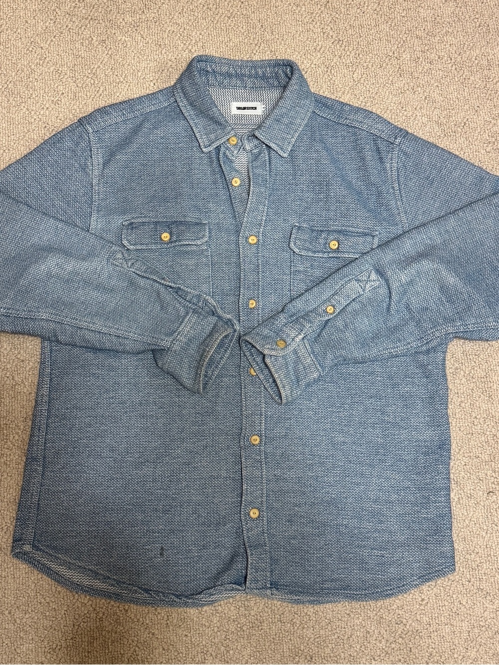Taylor Stitch - The Division Shirt - Size: 44 (XL) - Washed Indigo